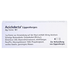 Aciclobeta Lippenherpes 2 Gramm N1 - Rückseite