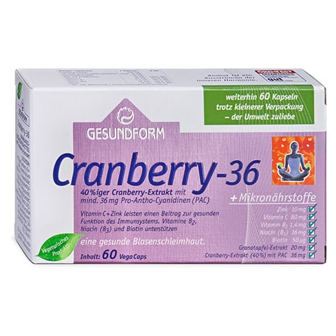 GESUNDFORM Cranberry 36 Kapseln 60 Stck