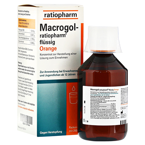 MACROGOL-ratiopharm flssig Orange 250 Milliliter