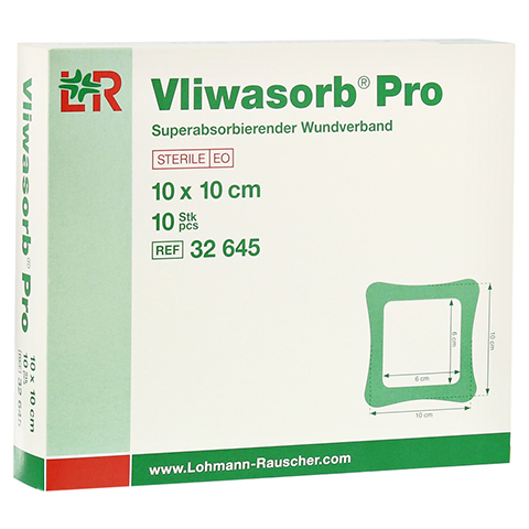 VLIWASORB Pro superabsorb.Komp.steril 10x10 cm 10 Stck