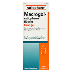 MACROGOL-ratiopharm flssig Orange 250 Milliliter - Vorderseite