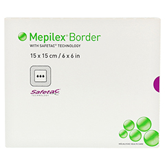 MEPILEX Border Schaumverband 15x15 cm 5 Stück - Vorderseite