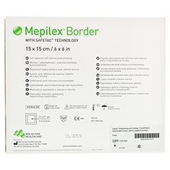 MEPILEX Border Schaumverband 15x15 cm 5 Stück - Rückseite