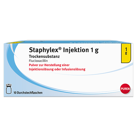 STAPHYLEX Injektion 1 g Plv.z.Her.e.Inj.-/Inf.-L. 10 Stck N3