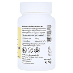 ZINK CHELAT 15 mg in magensaftresist.veg.Kaps. 120 Stck - Rechte Seite