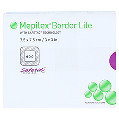 MEPILEX Border Lite Schaumverb.7,5x7,5 cm steril 10 Stück - Vorderseite
