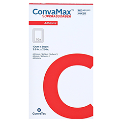 CONVAMAX Superabsorber adhäsiv 10x20 cm 10 Stück - Vorderseite