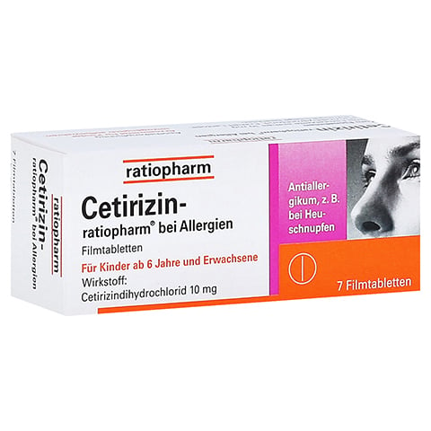 Cetirizin-ratiopharm bei Allergien 7 Stück