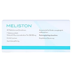 MELISTON Tabletten 40 Stück - Rückseite