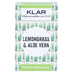 Klar Festes Shampoo Lemongrass/Aloe vera 100 Gramm - Vorderseite