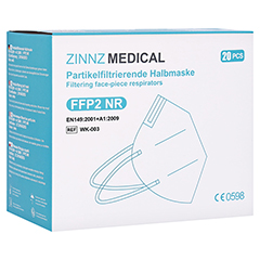 ZINNZMEDICAL FFP2 NR Atemschutzmaske faltbar 20 Stck