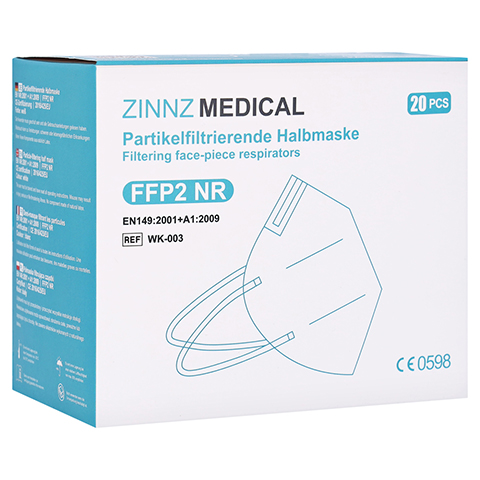 ZINNZMEDICAL FFP2 NR Atemschutzmaske faltbar 20 Stck