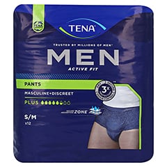TENA MEN Act.Fit Inkontinenz Pants Plus S/M blau 4x12 Stck - Vorderseite