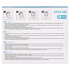 ZINNZMEDICAL FFP2 NR Atemschutzmaske faltbar 20 Stck - Rckseite
