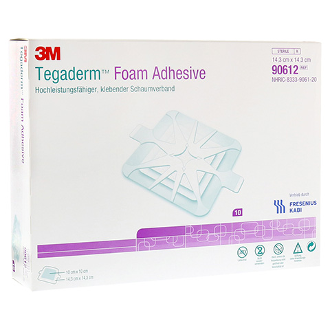 TEGADERM Foam Adhesive FK 14,3x14,3 cm 90612 10 Stück
