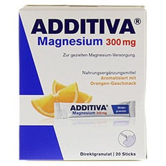 ADDITIVA Magnesium 300 mg Sticks Orange N 20 Stck - Vorderseite