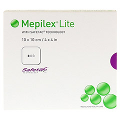 MEPILEX Lite Schaumverband 10x10 cm steril 5 Stück - Vorderseite