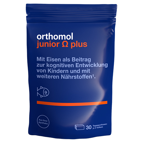 Orthomol Junior Omega Plus Toffee mit Fruchtgeschmack 90 Stück