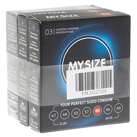 MYSIZE Testpack 53 57 60 Kondome 3x3 Stck