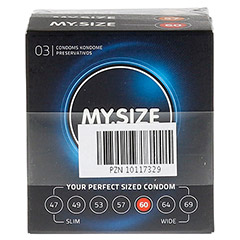 MYSIZE Testpack 53 57 60 Kondome 3x3 Stck - Vorderseite