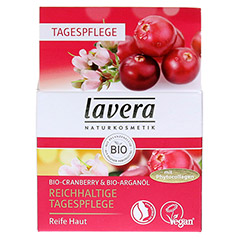 LAVERA reichhaltige Tagespflege Cranberry Creme 50 Milliliter - Vorderseite