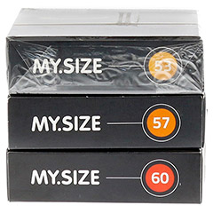 MYSIZE Testpack 53 57 60 Kondome 3x3 Stck - Oberseite