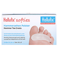HALLUFIX softies Hammerzehenpolster Gr.M 36-41 2 Stück - Vorderseite