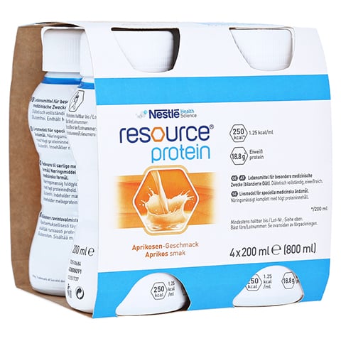 RESOURCE Protein Drink Aprikose 4x200 Milliliter