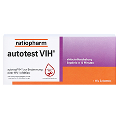 Autotest VIH Hiv-selbsttest ratiopharm 1 Stück - Vorderseite