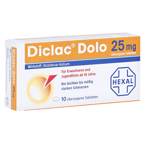 DICLAC Dolo 25 mg berzogene Tabletten 10 Stck N1