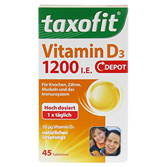 TAXOFIT Vitamin D3 1200 I.E. Depot Tabletten 45 Stck - Vorderseite