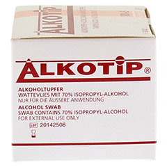 ALKO TIP Alkoholtupfer 100 Stck - Linke Seite