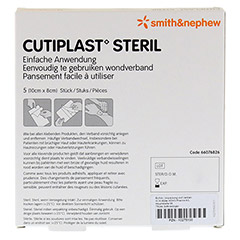 CUTIPLAST steril Wundverband 8x10 cm 5 Stck - Rckseite