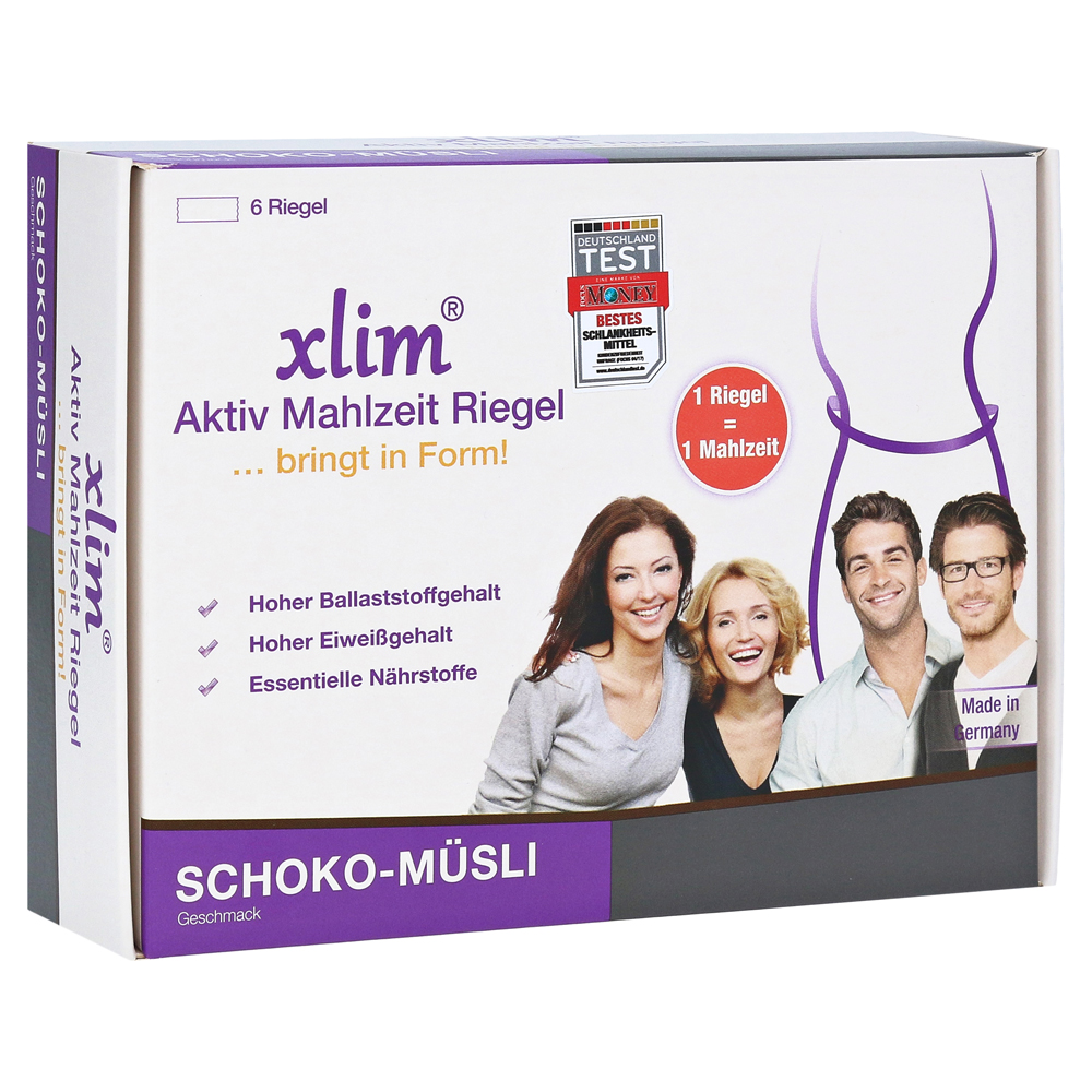 XLIM Aktiv Mahlzeit Riegel Schoko-Müsli 6x56 Gramm