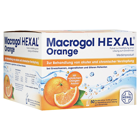 Macrogol Hexal Orange 50 Stück