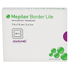 MEPILEX Border Lite Schaumverb.7,5x7,5 cm steril 5 Stck - Vorderseite