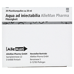 AQUA AD iniectabilia Plastik 20x20 Milliliter N3 - Oberseite