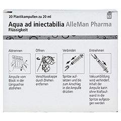 AQUA AD iniectabilia Plastik 20x20 Milliliter N3 - Rckseite