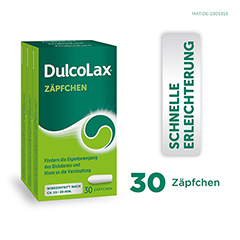 Dulcolax Zpfchen 30 Stk.: Abfhrmittel bei Verstopfung mit Bisacodyl 30 Stck N3 - Info 1