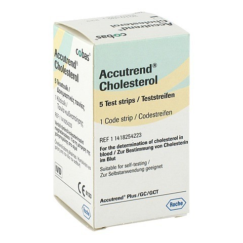ACCUTREND Cholesterol Teststreifen 5 Stück
