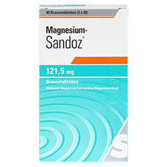 MAGNESIUM SANDOZ 121,5 mg Brausetabletten 40 Stck - Vorderseite