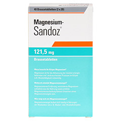 MAGNESIUM SANDOZ 121,5 mg Brausetabletten 40 Stck - Rckseite