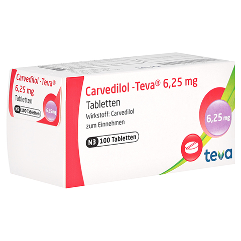 Carvedilol-Teva 6,25mg 100 Stck N3