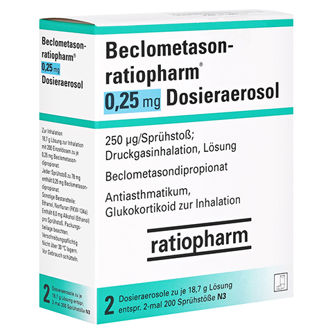 Beclometason-ratiopharm 0,25mg 2 Stck N3