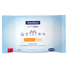 STERILLIUM 2in1 wipes Hand- u.Flchendesinfektion 15 Stck