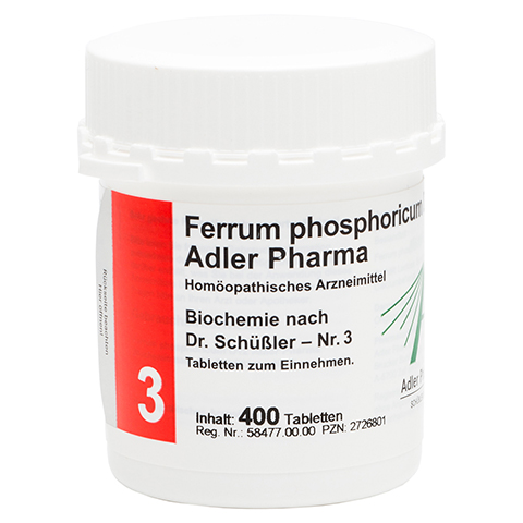 BIOCHEMIE Adler 3 Ferrum phosphoricum D 12 Tabl. 400 Stck