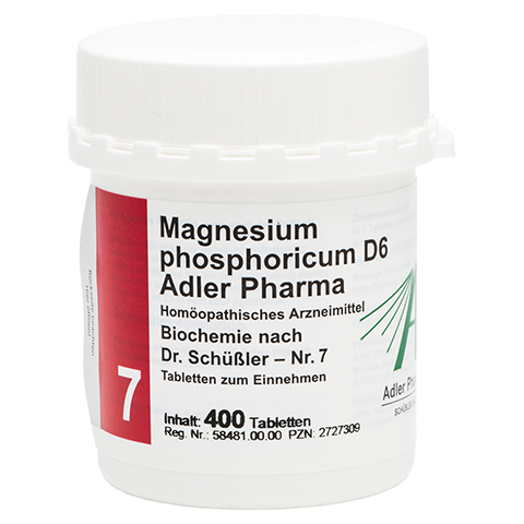 BIOCHEMIE Adler 7 Magnesium phosphoricum D 6 Tabl. 400 Stck