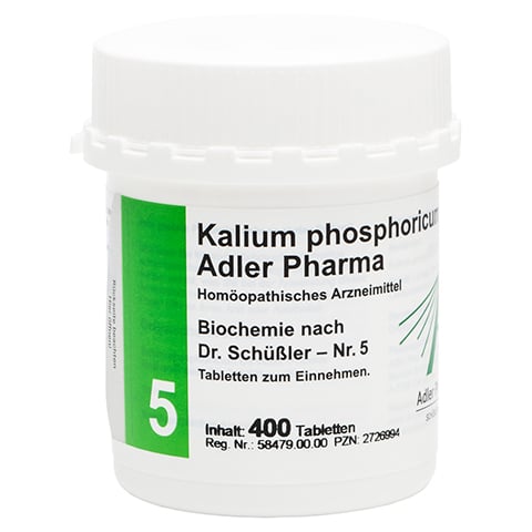 BIOCHEMIE Adler 5 Kalium phosphoricum D 6 Tabl. 400 Stck