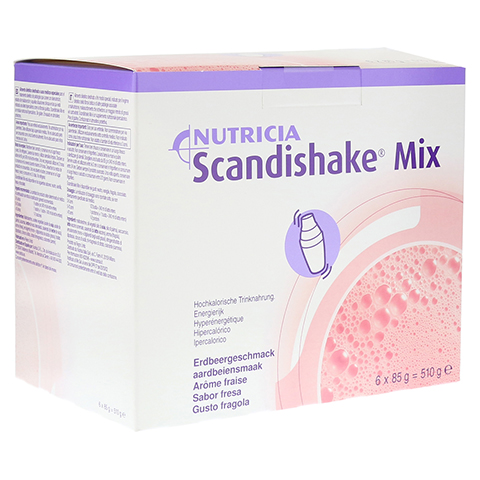 SCANDI Shake Mix Erdbeere Pulver 6x85 Gramm