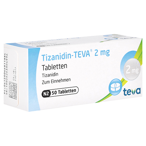 TIZANIDIN Teva 2 mg Tabletten 50 Stck N2